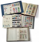 Stamps- GB and world stamps housed  in five binders. Includes mint and used King George 6 mint and