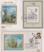 Stamps- GB, 214 Silk FDC's 1970's and 80's commemoratives. Very good condition with small address