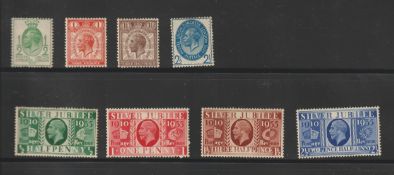 Stamps- GB King George V selection of fine mint stamps from 1912 - 1935. Includes Royal Cypher set