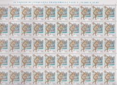 Stamps- Italy, collection of unmounted mint stamps in sheets and miniature sheets from 1999