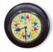 A reproduction circular wall clock, with applied RAF (Royal Air Force) sector dial, the white dial