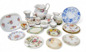 A Royal Worcester Chelsea ewer;  another, Scratchcross;    other jugs, Abbeydale;  Wedgwood;