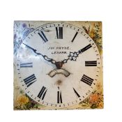An 18th century longcase clock face, the 28cm painted square dial inscribed Jno Payne, Lenham,