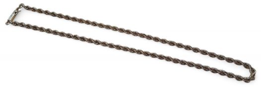 A 9ct gold rope link necklace, 36.8g
