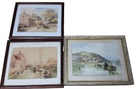 Harry Toplis, mid 20th century, Whitby Harbour, signed, watercolour, 23cm x 34cm;  others, The Old