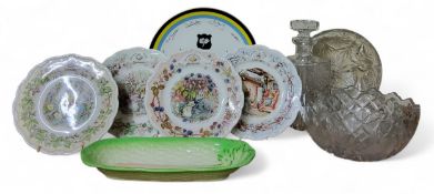 A set of four Royal Doulton Brambly Hedge shaped circular dessert plates, The Four Seasons,