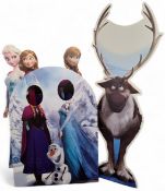 Four Frozen cinema foyer standees, the tallest 194 cms, (Sven's antlers are separated from body)