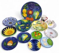 A Coalport Indian Tree part dinner service;   Italian and other serving plates and chargers,