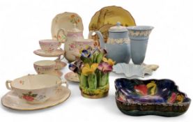 E. Brian Foley Bone China coffee service, for six, comprising coffee pot, six cups and saucers,