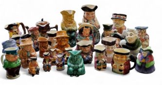 Tony and Character Jugs - a 19th century Scotsman;   Sharpe Derbyshire Toby, c.1880;   others,