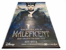 Three Maleficent large format PVC cinema foyer banners, each approx. 240 x 152cm