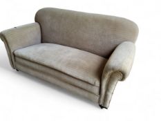 An early 20th century roll arm sofa, 162cm wide, c.1930