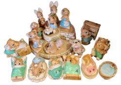 Pendelfin - Barrow Boy, The Thumper and piano, Tammy, Boswell, Bongo, Wakey, Dodger, Peeps, Twins,