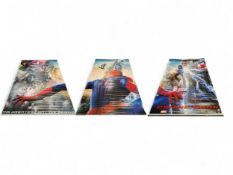 Spiderman 2 three panel cinema foyer PVC banner, each panel measuring approx. 235 x 147cms