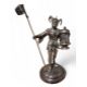 A Victorian silver novelty table figural condiment, as a jester, holding a tankard, standing by a - Image 2 of 7