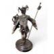 A Victorian silver novelty table figural condiment, as a jester, holding a tankard, standing by a - Image 4 of 7