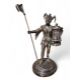 A Victorian silver novelty table figural condiment, as a jester, holding a tankard, standing by a - Image 6 of 7