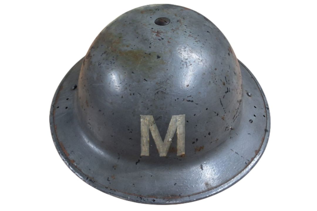A WWII Chief Warden Transport? MkII Brodie helmet, white, stencilled two black lines, Transport, - Image 2 of 13