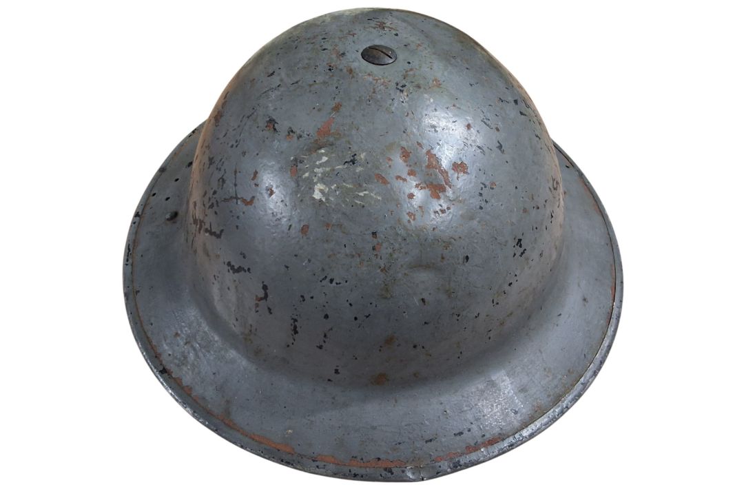 A WWII Chief Warden Transport? MkII Brodie helmet, white, stencilled two black lines, Transport, - Image 3 of 13