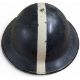 A WWII Chief Warden Transport? MkII Brodie helmet, white, stencilled two black lines, Transport, - Image 9 of 13