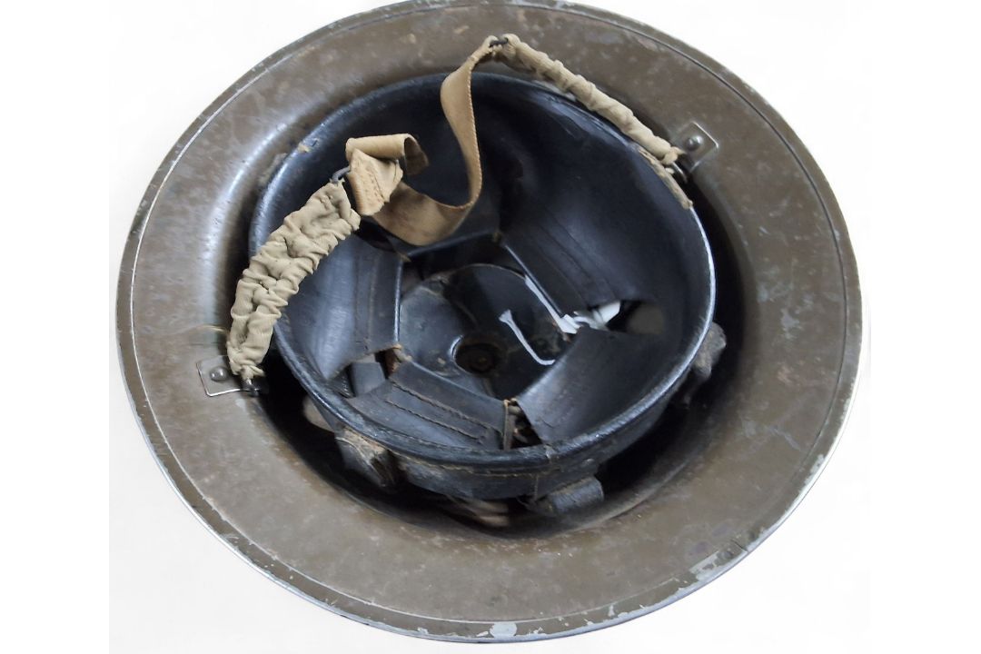 A WWII Chief Warden Transport? MkII Brodie helmet, white, stencilled two black lines, Transport, - Image 13 of 13