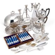 A COLLECTION OF SILVER-PLATE
