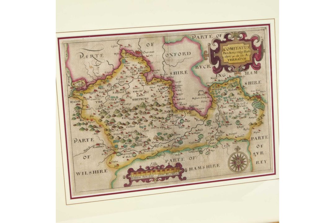 SAXTON & HOLE, MAP OF BERKSHIRE - Image 2 of 2