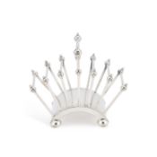CHRISTOPHER DRESSER (1834-1904) FOR HUKIN & HEATH, AN ELECTROPLATED TOAST RACK