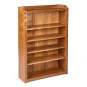 ROBERT THOMPSON OF KILBURN, A MOUSEMAN OAK OPEN BOOKCASE