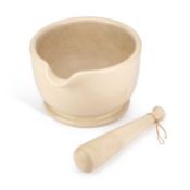 A LARGE PHARMACEUTICAL PESTLE AND MORTAR LATE 19TH/ EARLY 20TH CENTURY
