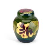 A WALTER MOORCROFT POTTERY GINGER JAR