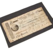 A DERBY BANK ONE POUND NOTE
