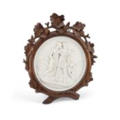 AFTER BERTEL THORVALDSEN (1770-1844), 'YOUTH OR SUMMER' A BING & GRONDAHL COPENHAGEN BISCUIT PORCELA