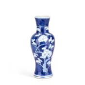 A CHINESE BLUE AND WHITE VASE