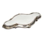 A FINE 19TH CENTURY FRENCH SILVER-PLATED MIRRORED PLATEAU SIGNED FRANCOIS & LOUIS MOREAU AND A. BOUL