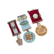 THREE SILVER MASONIC JEWELS