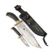 A PAIR OF VINTAGE HUNTING KNIFES
