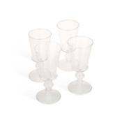 FOUR VENETIAN WINE GLASSES BY SALVIATI & CO