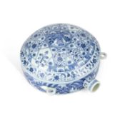 A CHINESE YONGLE STYLE BLUE AND WHITE FLASK BIANHU, 20TH CENTURY