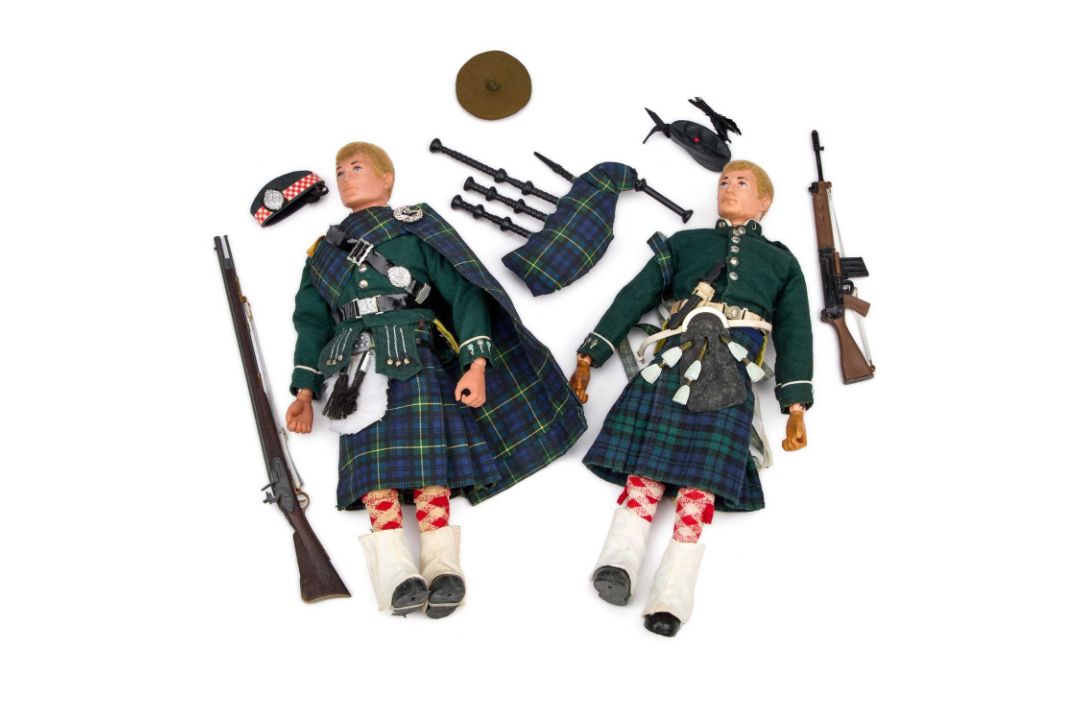 A PALITOY ACTION MAN IN A ARGYLL & SUTHERLAND HIGHLANDERS UNIFORM