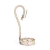 A VICTORIAN SILVER-PLATED BOTTLE HOLDER
