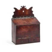 A GEORGE III OAK CANDLE BOX