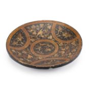 A 19TH CENTURY PERSIAN LACQUERED CHARGER