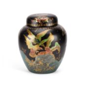 A LARGE AND RARE CROWN DEVON FIELDING'S 'MAVIS' GINGER JAR AND COVER CIRCA 1920