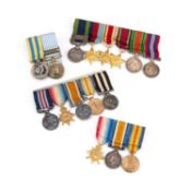 A COLLECTION OF MINIATURE MEDAL GROUPS