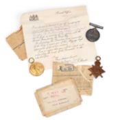 A FIRST WORLD WAR CASUALTY MEDAL TRIO GROUP