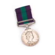 AN ELIZABETH II GENERAL SERVICE MEDAL (G.S.M.) WITH MALAYA CLASP