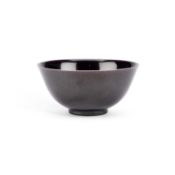 A CHINESE AUBERGINE-GLAZED BOWL