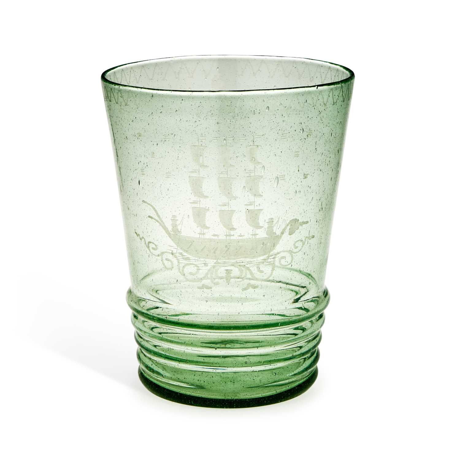 A LARGE CONTINENTAL GLASS VASE