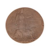A FIRST WORLD WAR DEATH PLAQUE